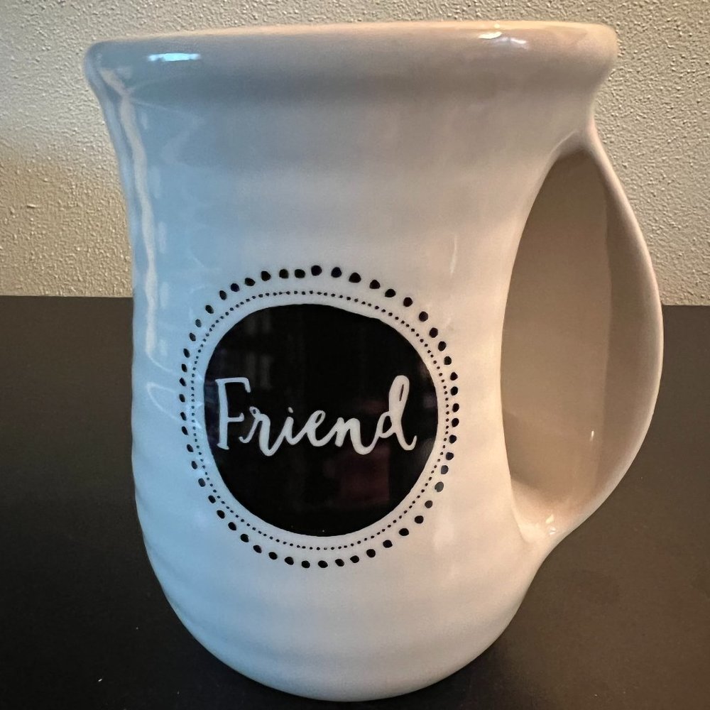 Lighthouse Christian Products Friend Hand Warmer Scripture Mug Cream Ceramic Cup